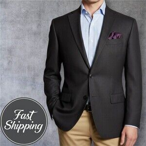 $395 RALPH LAUREN Mens Blazer Sport Coat Two Button Jacket 40R Brown WOOL 1-vent